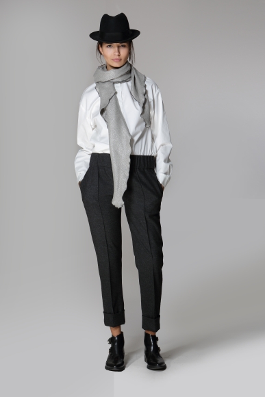 004 SALVADORE TROUSERS 005 DIAGONALE SCARF